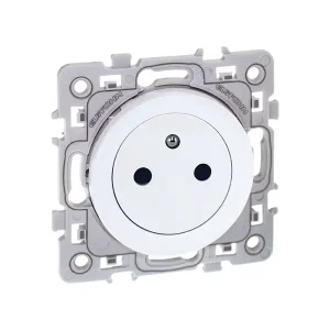 Prise de courant 2P+T affleurante blanche Eurohm Square 16A réf 60239