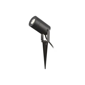 MIIDEX 70283 - LYS PROJECTEUR PIQUET SLIM 230V 1xGU10 IP65 - NOIR